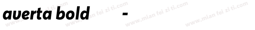 averta bold 常规西方字体转换